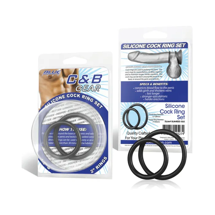 Male Sex Toys Fairvillacom Cb Gear Silicone Cock Ring Set Blue