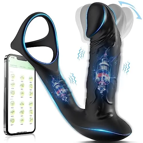 Male Sex Toys KERERO LeoKane Prostate Massager with 9 Vibration Settings Wiggle Motions