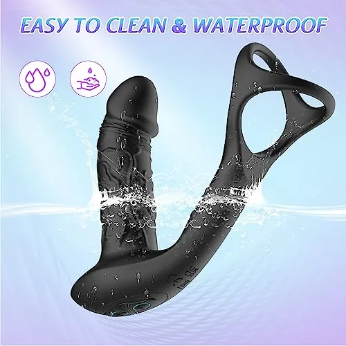 Male Sex Toys KERERO LeoKane Prostate Massager with 9 Vibration Settings Wiggle Motions