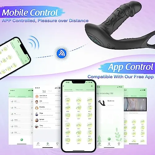 Male Sex Toys KERERO LeoKane Prostate Massager with 9 Vibration Settings Wiggle Motions