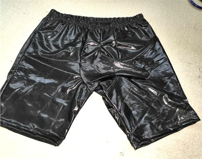 Male Sex Toys Latex shorts with integrated dick sleeve ShhhOb
