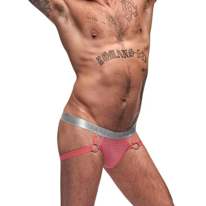 Mesh Rib Jock Ring Salmon SM Fairvillacom Male Sex Toys