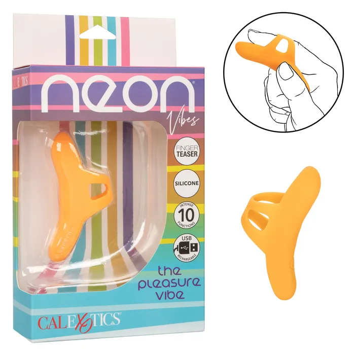 Neon Vibes The Pleasure Vibe Finger Teaser Orange Fairvillacom Vibrators