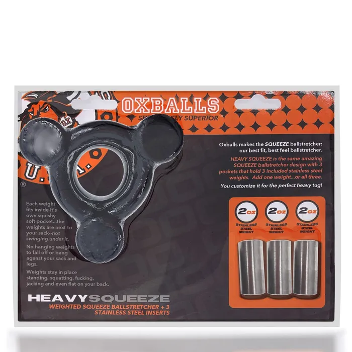 Oxballs Heavy Squeeze Ballstretcher Black Fairvillacom Anal