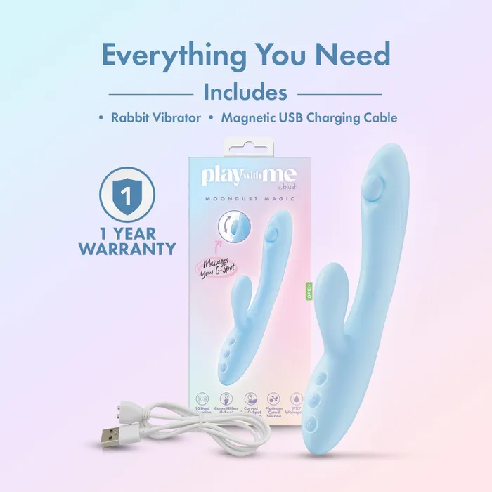 Play With Me Moondust Magic 203 cm USB Rechargeable Rabbit Vibrator ShhhWndsr Female Sex Toys Play With Me Moondust Magic 203 cm USB Rechargeable Rabbit Vibrator ShhhWndsr Female Sex Toys