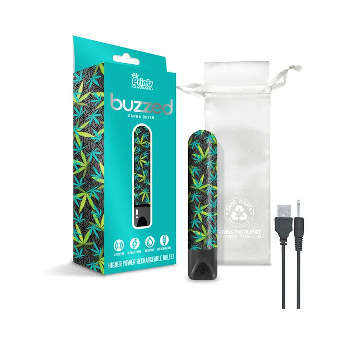 Prints Charming Buzzed Rechargeable 35 Bullet Canna Queen Black Fairvillacom Female Sex Toys
