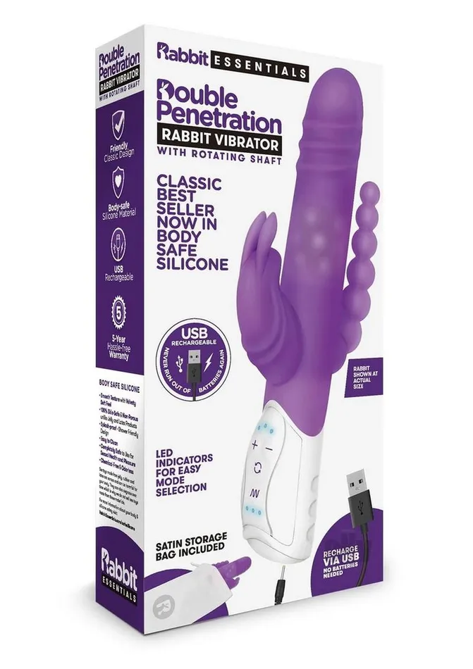 Re Recharge Dp Rabbit Vibe Purple Fairvillacom Vibrators