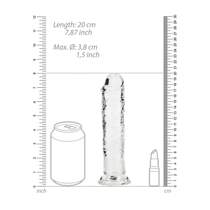 REALROCK 20 cm Straight Dildo Clear ShhhWndsr Dildos REALROCK 20 cm Straight Dildo Clear ShhhWndsr Dildos