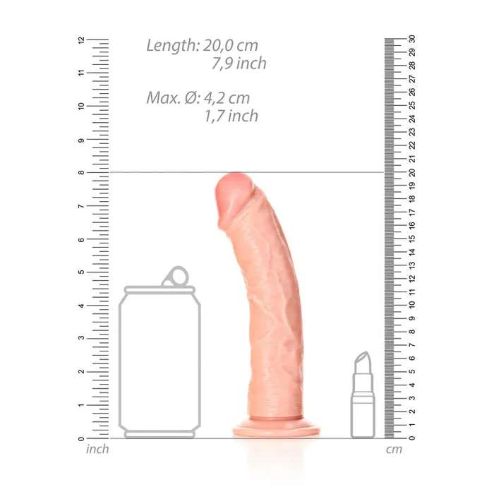 REALROCK Realistic Curved Dildo with Suction Cup 18 cm Flesh ShhhWndsr Female Sex Toys REALROCK Realistic Curved Dildo with Suction Cup 18 cm Flesh ShhhWndsr Female Sex Toys