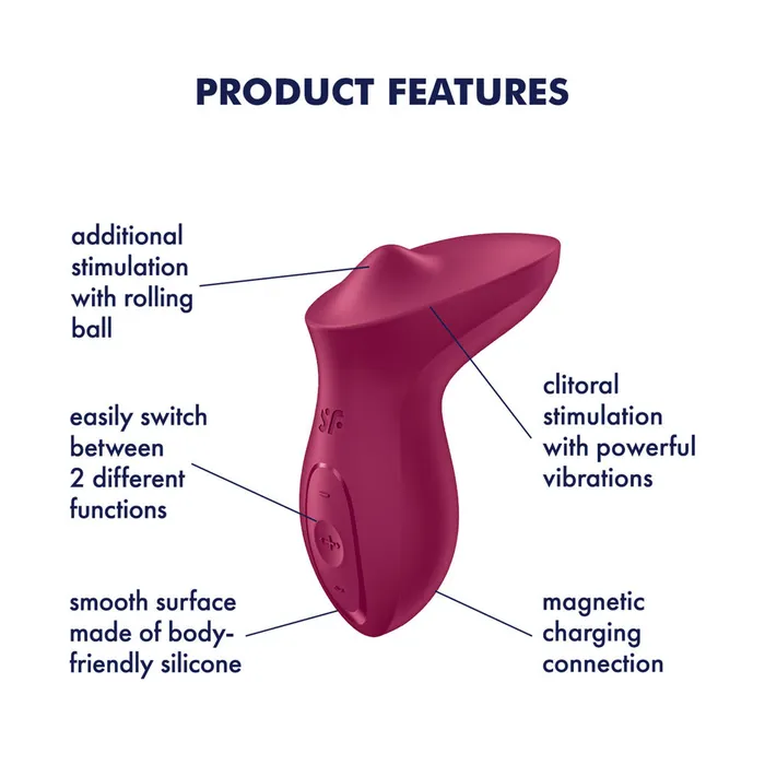 Satisfyer Exciter Lay On Vibe Red ShhhWndsr Vibrators Satisfyer Exciter Lay On Vibe Red ShhhWndsr Vibrators