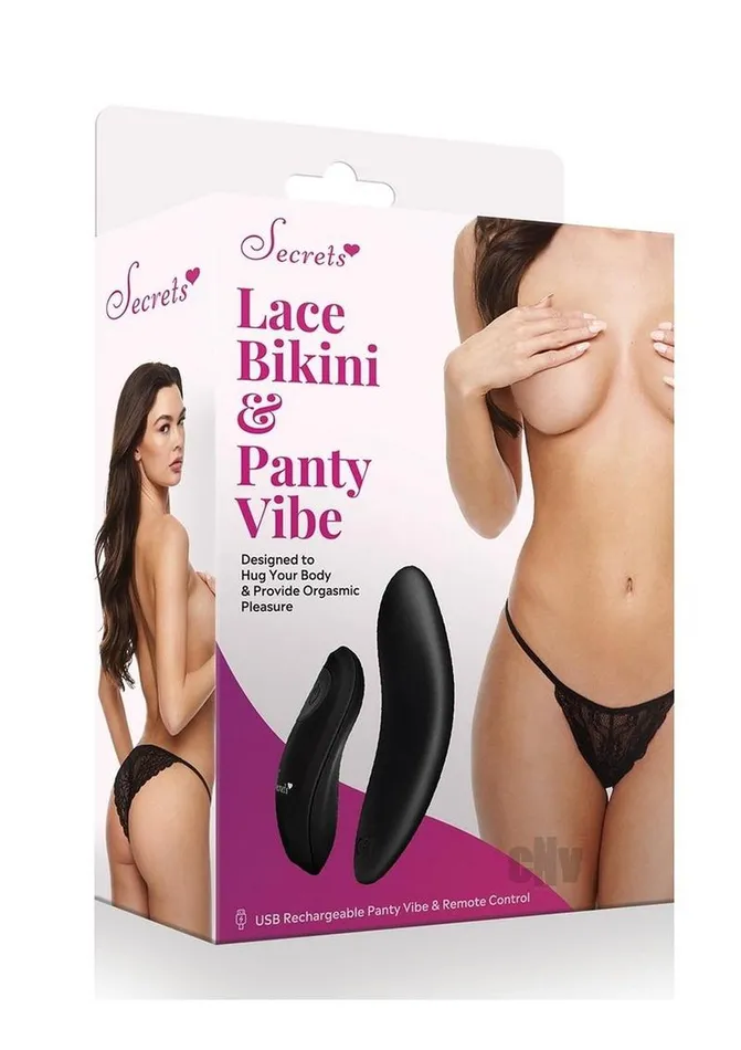 Secret Lace Panty Remote Vibe Os Black Fairvillacom Anal