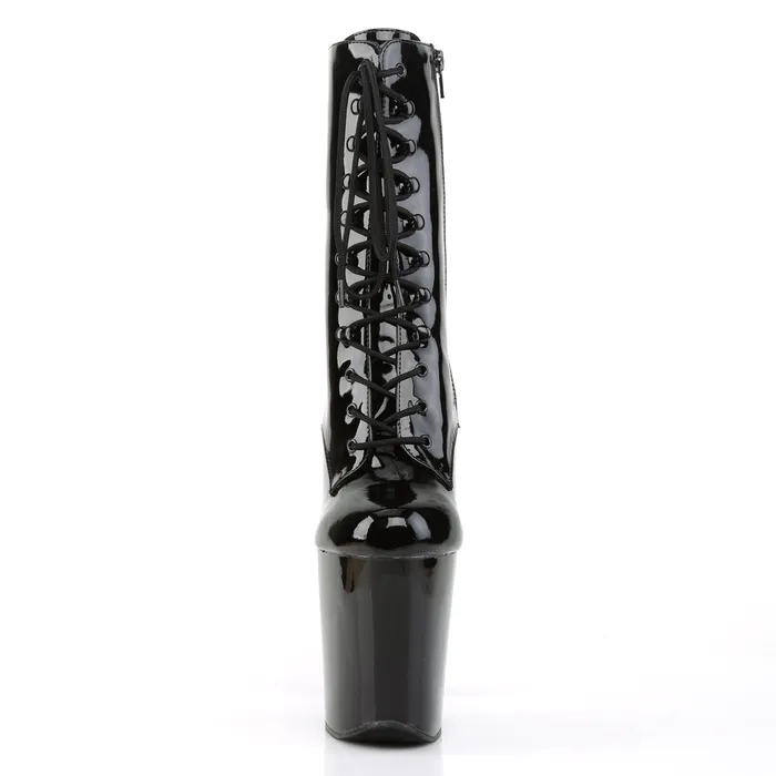ShhhEFW Anal Xtreme 1020 platform Ankle boot with 8 inch heel Black Patent