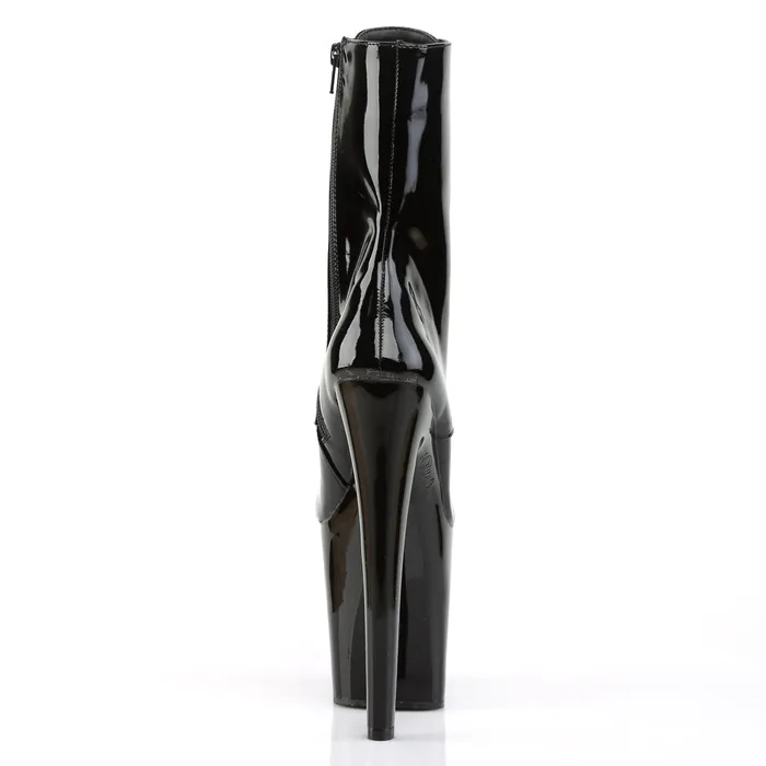 ShhhEFW Anal Xtreme 1020 platform Ankle boot with 8 inch heel Black Patent