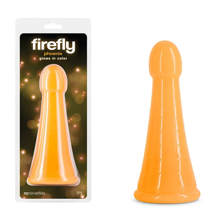 ShhhWndsr Anal Firefly Phoenix 19cm Glow in Dark Anal Dildo Orange