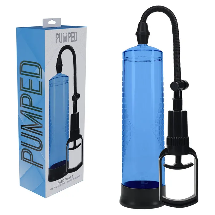 ShhhWndsr Male Sex Toys PUMPED Basic Pump 2 Blue Penis Pump