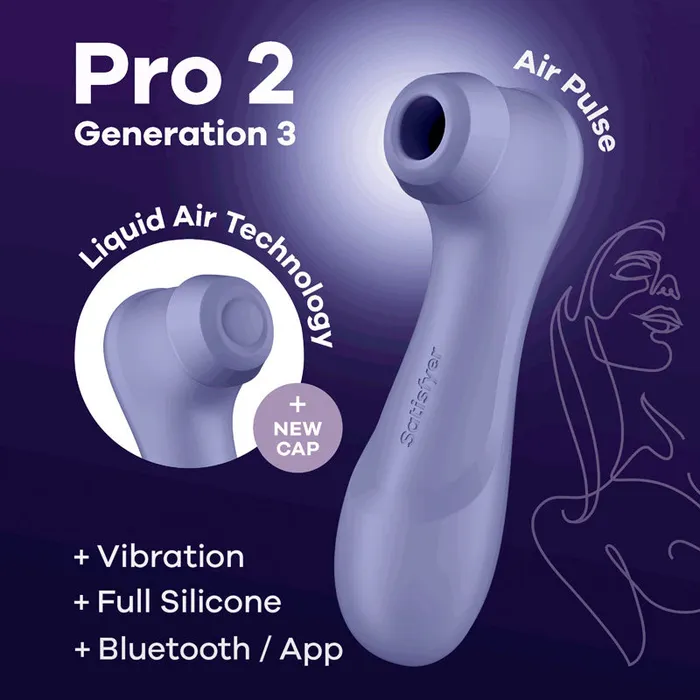 ShhhWndsr Satisfyer Pro 2 Gen 3 with APP Control Lilac TouchFree USBRechargeable Clit Stimulator Female Sex Toys ShhhWndsr Satisfyer Pro 2 Gen 3 with APP Control Lilac TouchFree USBRechargeable Clit Stimulator Female Sex Toys