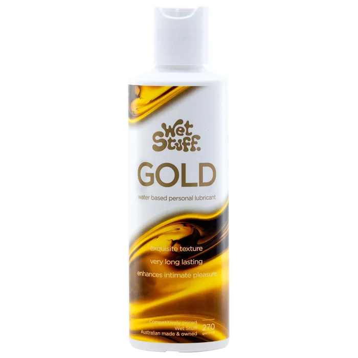 ShhhWndsr Sexual Health Wellbeing Wet Stuff Gold 270g Disktop Water Based Lubricant 270 gram Bottle ShhhWndsr Sexual Health Wellbeing Wet Stuff Gold 270g Disktop Water Based Lubricant 270 gram Bottle