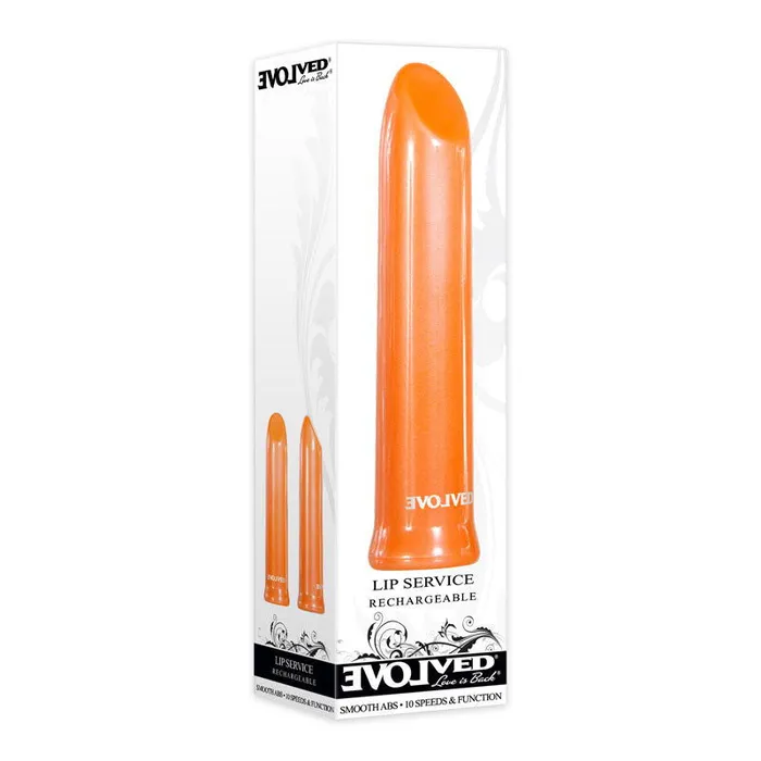 ShhhWndsr Vibrators Evolved Lip Service Orange 10 cm USB Rechargeable Lipstick Vibrator ShhhWndsr Vibrators Evolved Lip Service Orange 10 cm USB Rechargeable Lipstick Vibrator