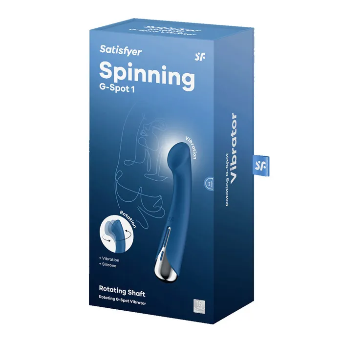 ShhhWndsr Vibrators Satisfyer Spinning GSpot 1 Rotating Shaft Vibrator Blue