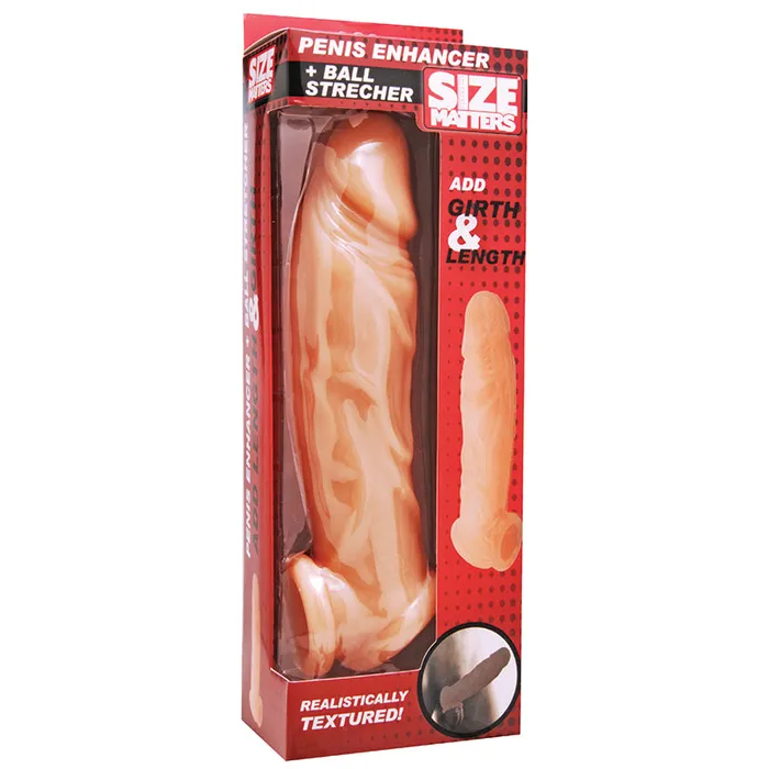 Size Matters Male Sex Toys Realistic Flesh Penis Enhancer and Ball Stretcher Size Matters Male Sex Toys Realistic Flesh Penis Enhancer and Ball Stretcher