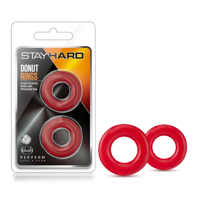 Stay Hard Medium Donut Cock Rings Set of 2 ShhhWndsr Dildos