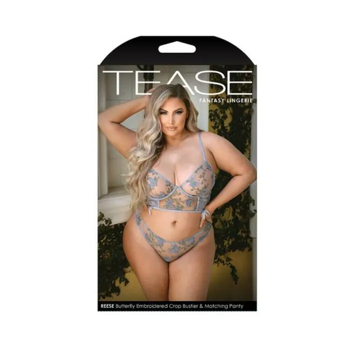 Tease Reese Butterfly Embroidered Mesh Bustier Top With Ribbon Laceup Detail Matching Panty With Fairvillacom Female Sex Toys Tease Reese Butterfly Embroidered Mesh Bustier Top With Ribbon Laceup Detail Matching Panty With Fairvillacom Female Sex Toys