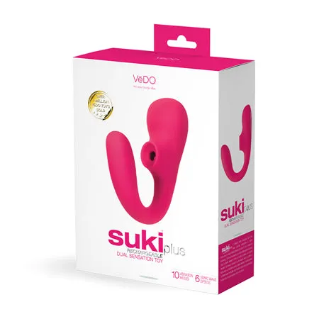 VeDO Suki Plus Rechargeable Dual Sonic Vibe Foxy Pink Fairvillacom Vibrators