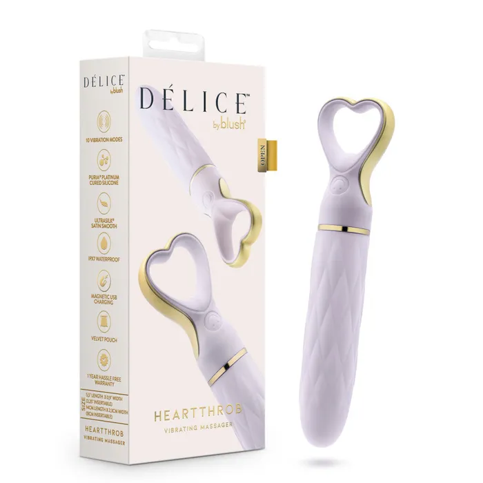 Vibrators Blush Novelties Delice Heartthrob Lavender Love