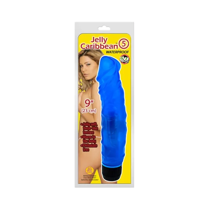 Vibrators Fairvillacom Crystal Caribbean Jelly Vibe 5 Waterproof 10 Function Pink
