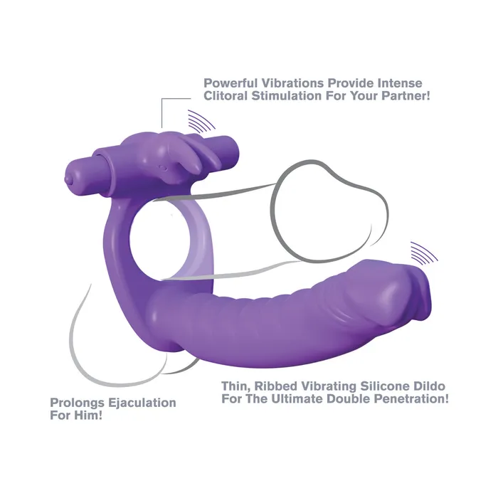 Vibrators Fairvillacom Fcr Silicone Double Pene Rabbit Purple