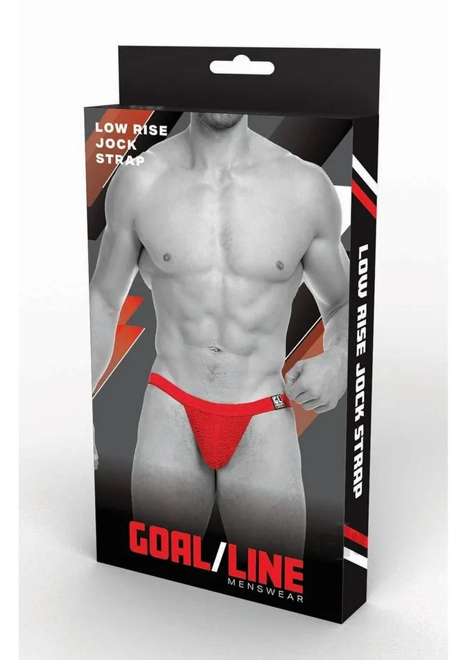 Vibrators Fairvillacom Goal Line Low Rise Jockstrap Sm Red