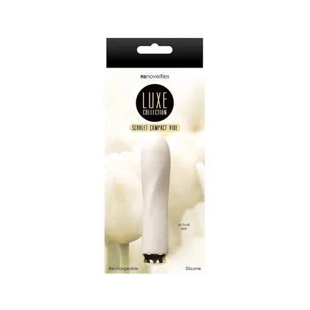 Vibrators Fairvillacom Luxe Collection Scarlet Compact Vibe Ivory