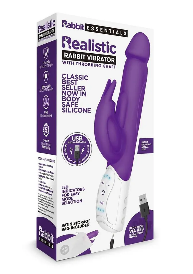 Vibrators Fairvillacom Re Recharge Realistic Rabbit Purple