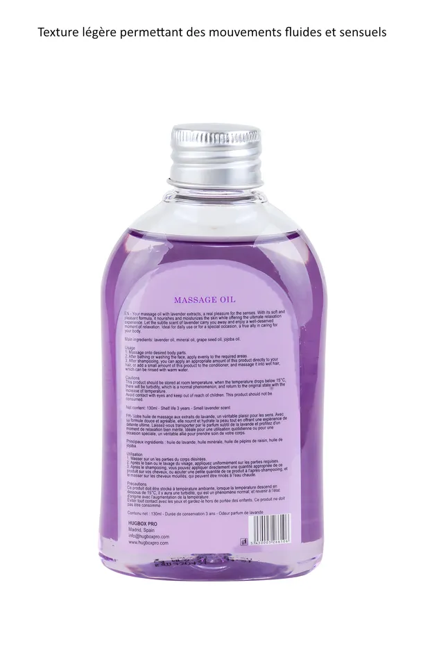 Aceite de Masaje Lavanda 130ml HUGBOX Vibrators