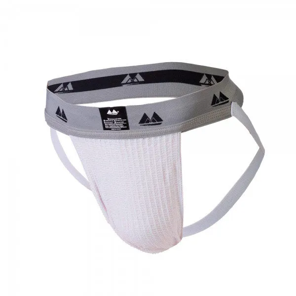 Anal Bike Jockstrap White with 2 Inch Band Rimba