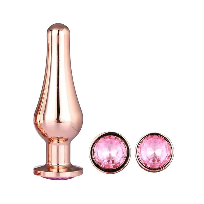 Anal Dream Toys Gleaming Butt Plug Set Rose Gold