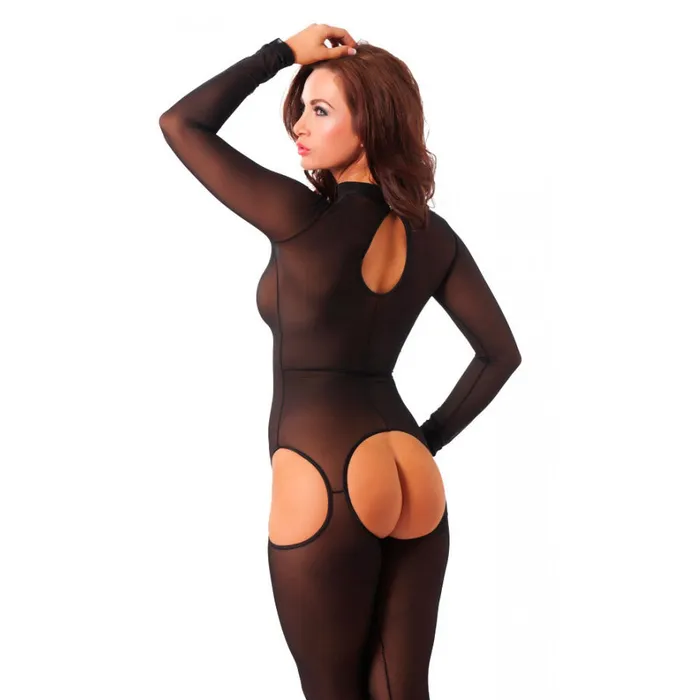 Anal Rimba Sensual Black Open Crotch Catsuit Anal Rimba Sensual Black Open Crotch Catsuit