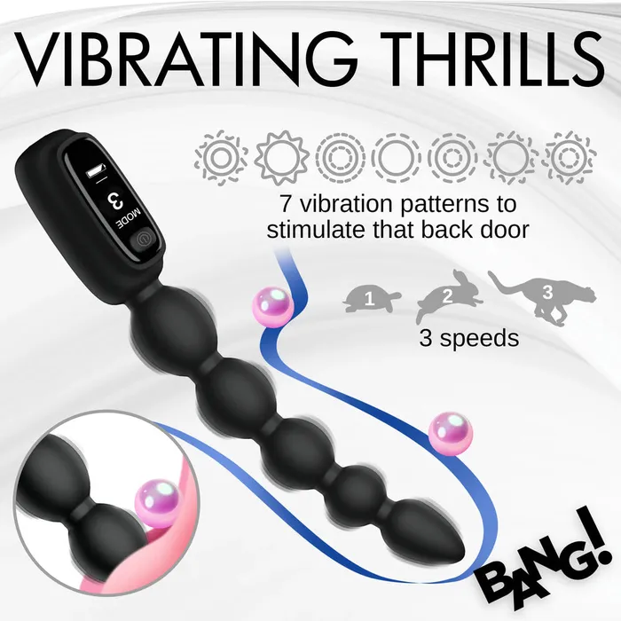 Anal XR Brands Play Hard Digital Silicone Anal Beads