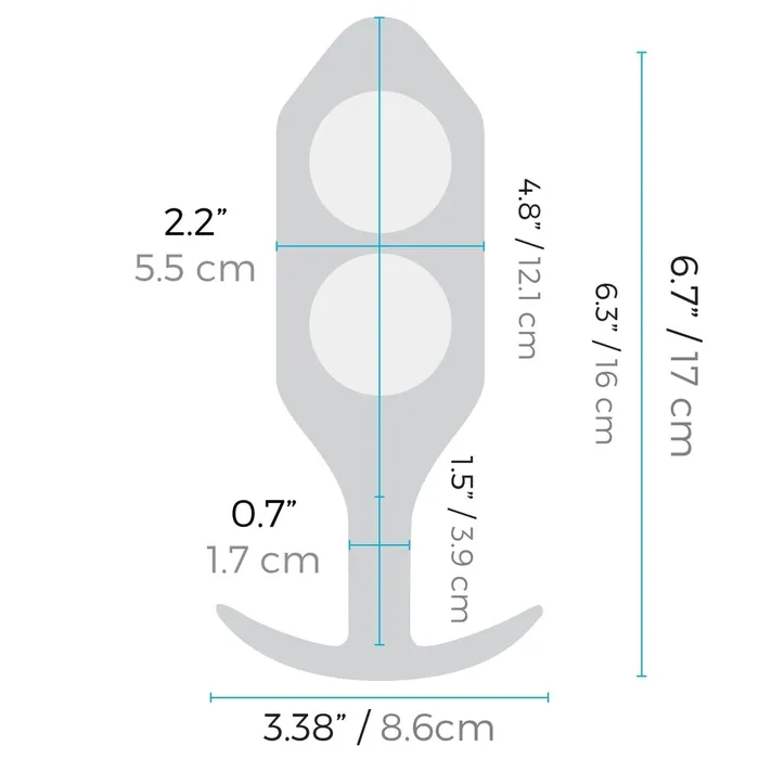 BVibe Anal BVibe Snug Plug 6 XXXL Black
