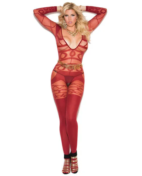 Bodystockings Playsuits Elegant Moments Vivace Burgundy Bodystocking