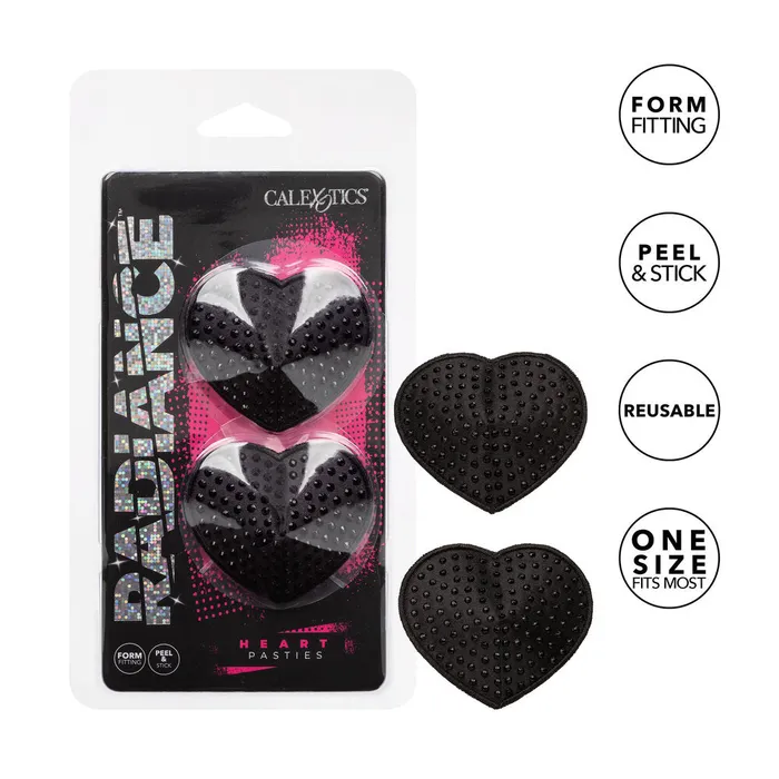 California Exotic Radiance Black Heart Pasties Anal