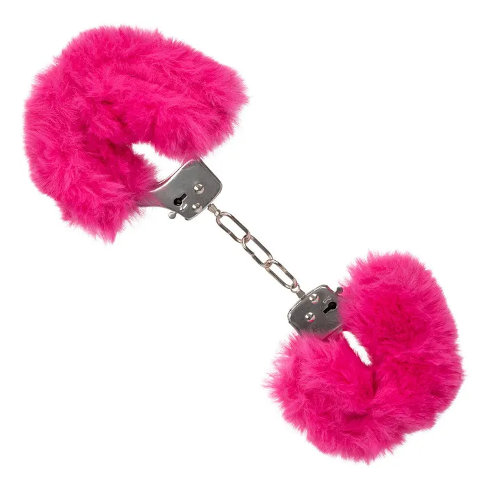 California Exotic Vibrators Ultra Fluffy Furry Cuffs Pink