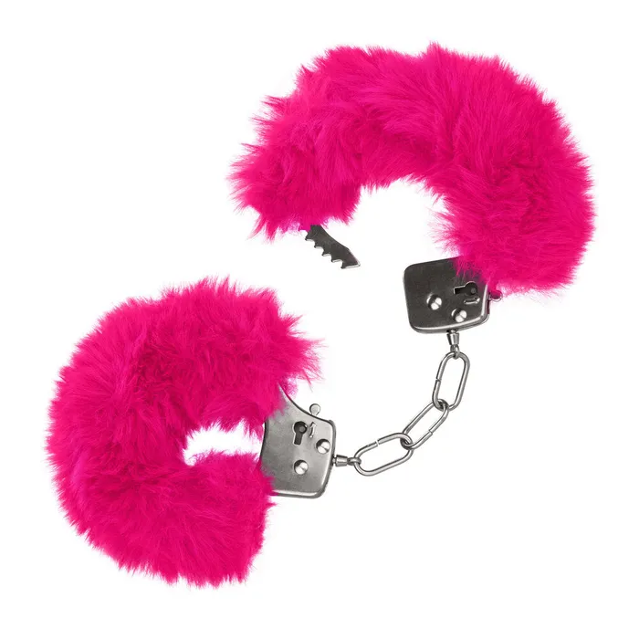 California Exotic Vibrators Ultra Fluffy Furry Cuffs Pink