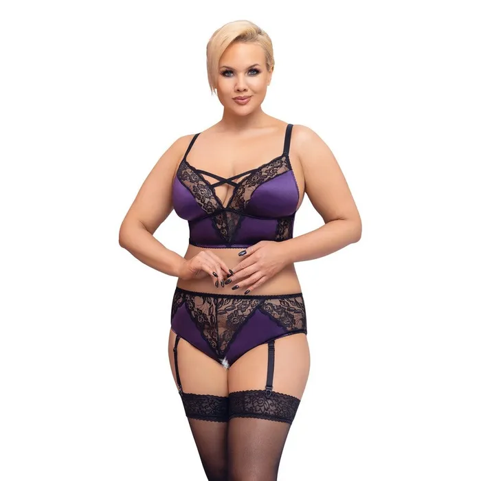 Cottelli Curves Bralette Suspender Set Cottelli Collection Anal