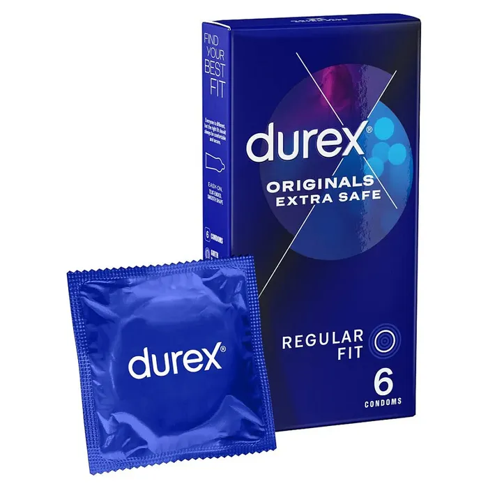 Durex Condoms Male Sex Toys Durex Extra Safe Regular Fit Condoms 6 Pack