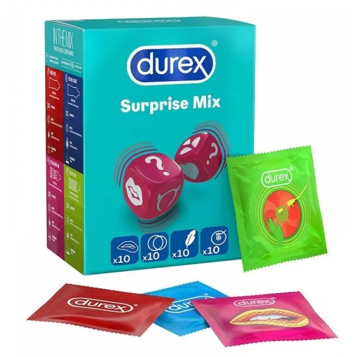 Durex Condoms Vibrators Durex Surprise Me Variety Condoms 40 Pack