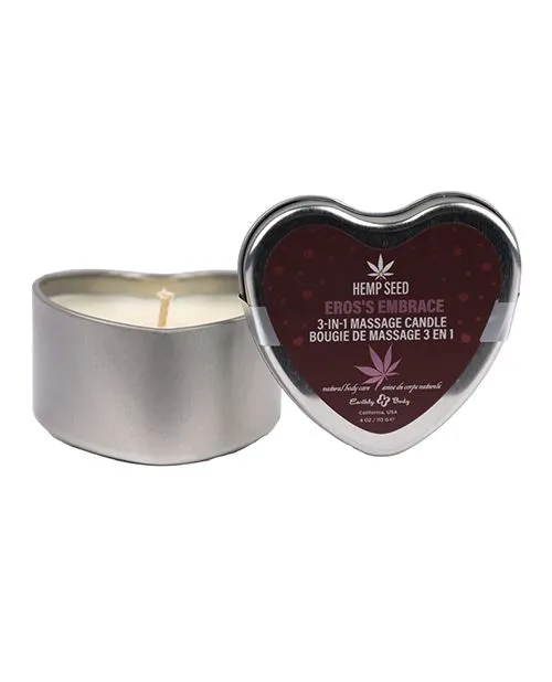 Earthly Body Female Sex Toys Earthly Body 3in1 Massage Heart Tin Candle