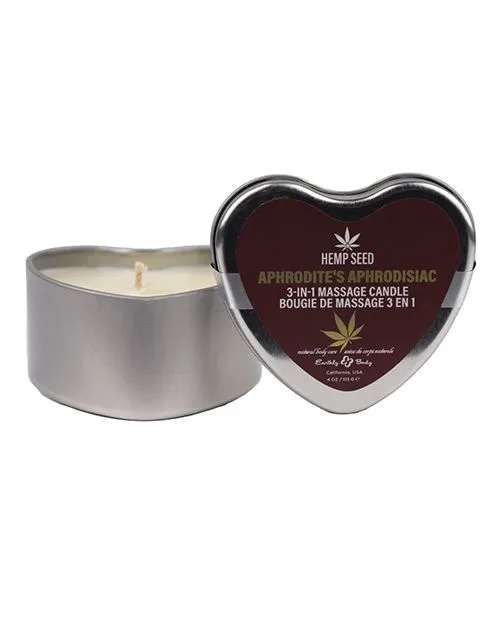 Earthly Body Female Sex Toys Earthly Body 3in1 Massage Heart Tin Candle