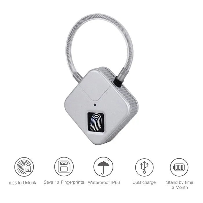 Electrical Biometric Fingerprint Master Lock for Restraints Chastity Kinkstasy Male Sex Toys