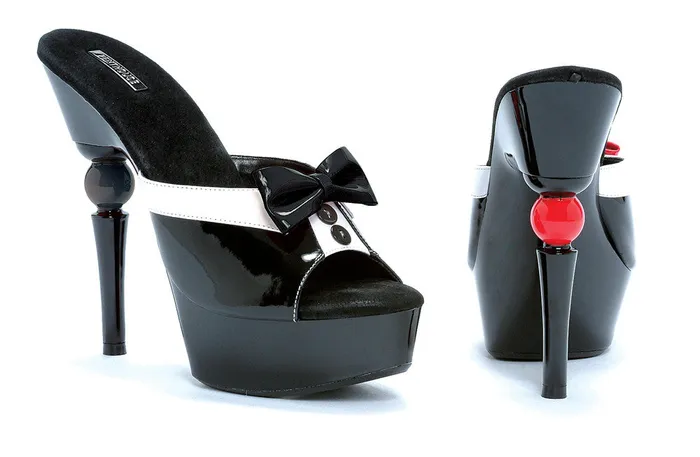 Ellies Shoes Vibrators Tux 6 Heel Tux Mule